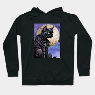 Goth Black Cat Hoodie